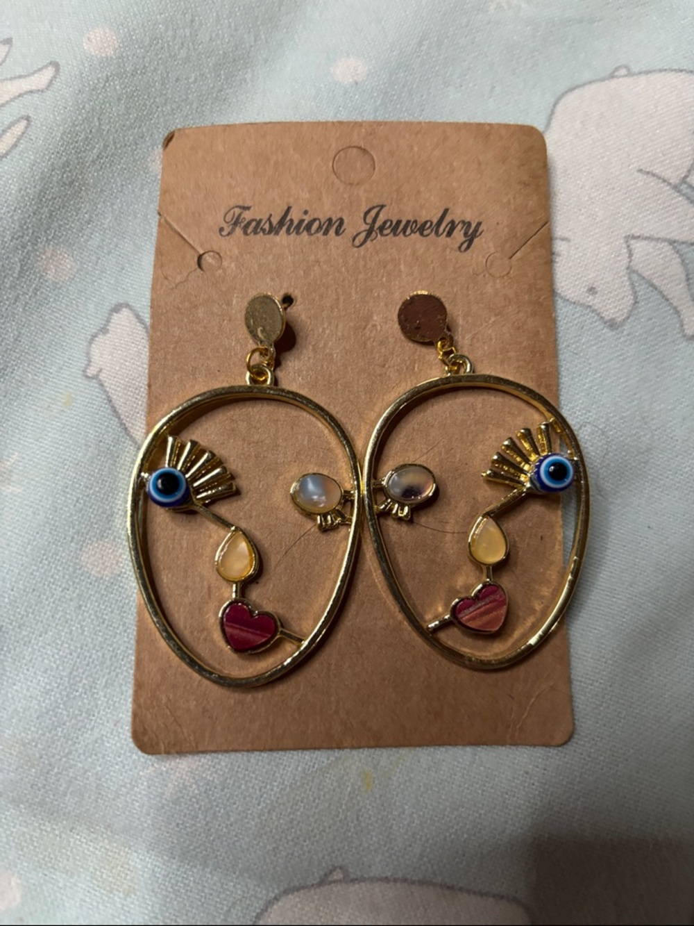Abstract Face Earrings